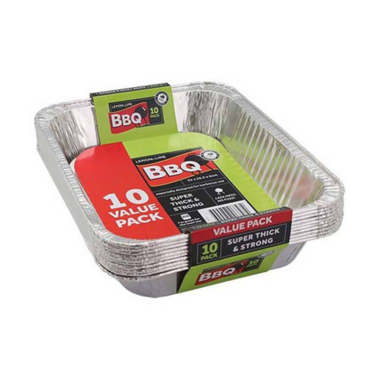 Foil Tray, Rectangle, 10pk