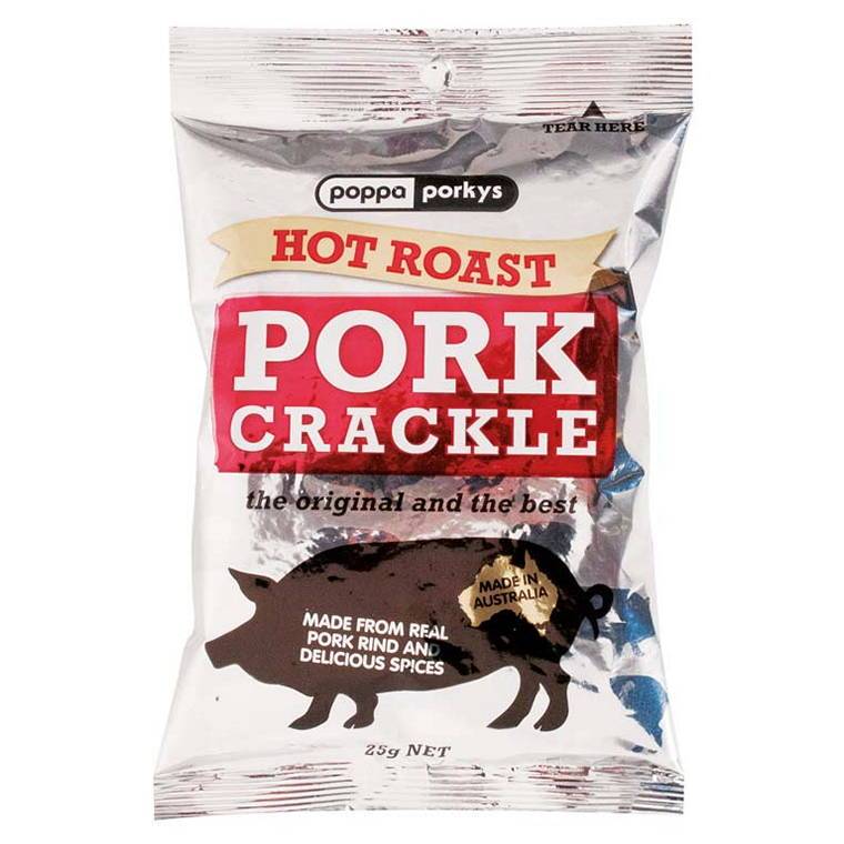 Poppa Porkys Pork Crackle, 25gm