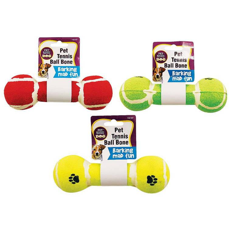 Dog Toy Tennis Ball, Bone, 20cm