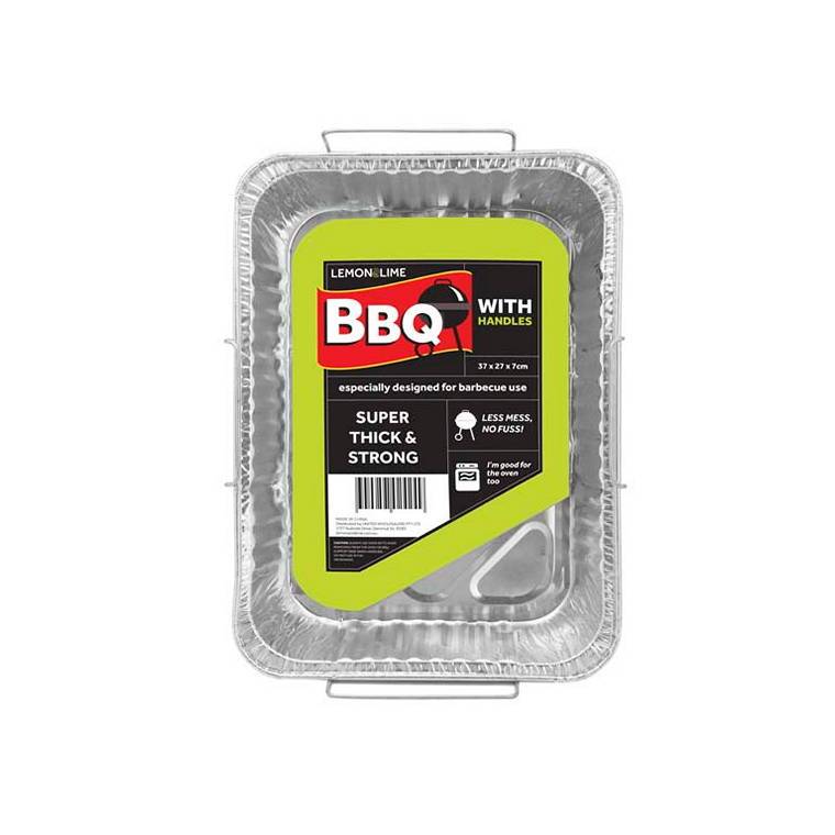 Lemon And Lime Foil BBQ Tray W Handles