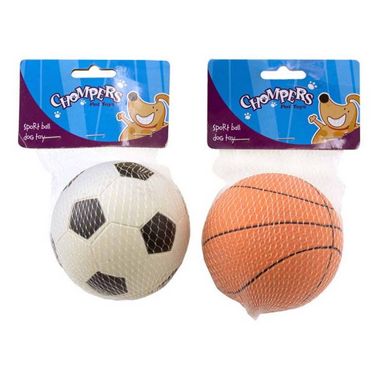 Dog Toy Sports Ball Soccer or Basketball, 9cm