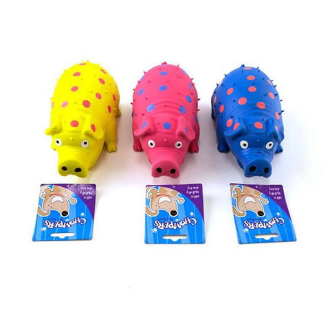 Dog Toy Pig, Latex 3 Assorted Colours, 20cm