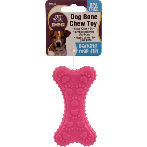 Dog Toy Chew Bone with Embossed Bone, 7cm