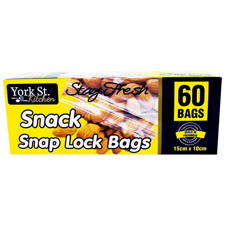 York St, Snap Lock, Snack Bags, 60pk