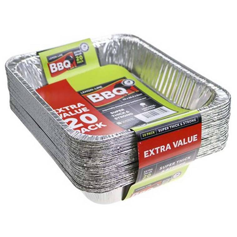 Lemon And Lime Foil BBQ Tray Pk20