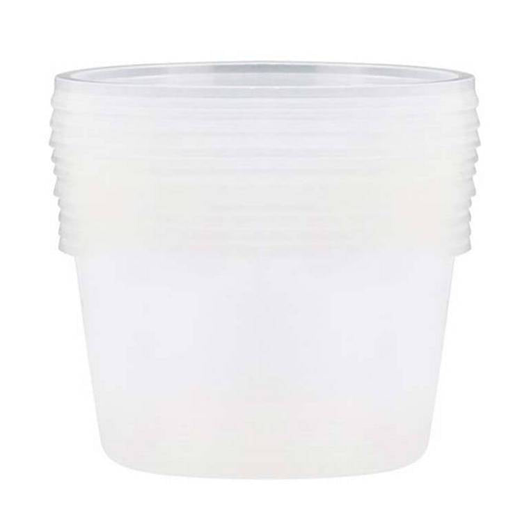 Lemon and Lime Food Containers Round 500Ml Pk 6