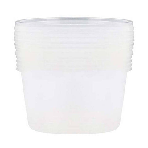 Lemon and Lime Food Containers Round 500Ml Pk 6