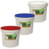 Food Storage Container, White Coloured Lids 4.5L, 3 Assorted