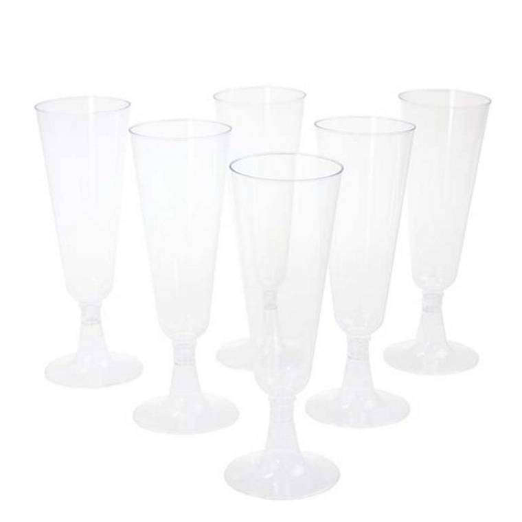 LandL Party Plastic Champagne Glasses Pk6