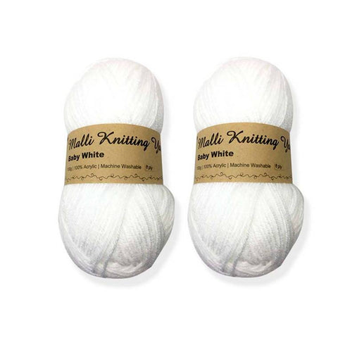 Acrylic Baby Yarn White