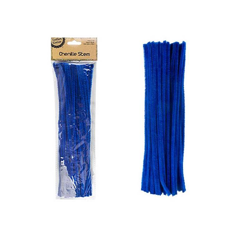 Chenille Stems, Royal Blue, 50pk