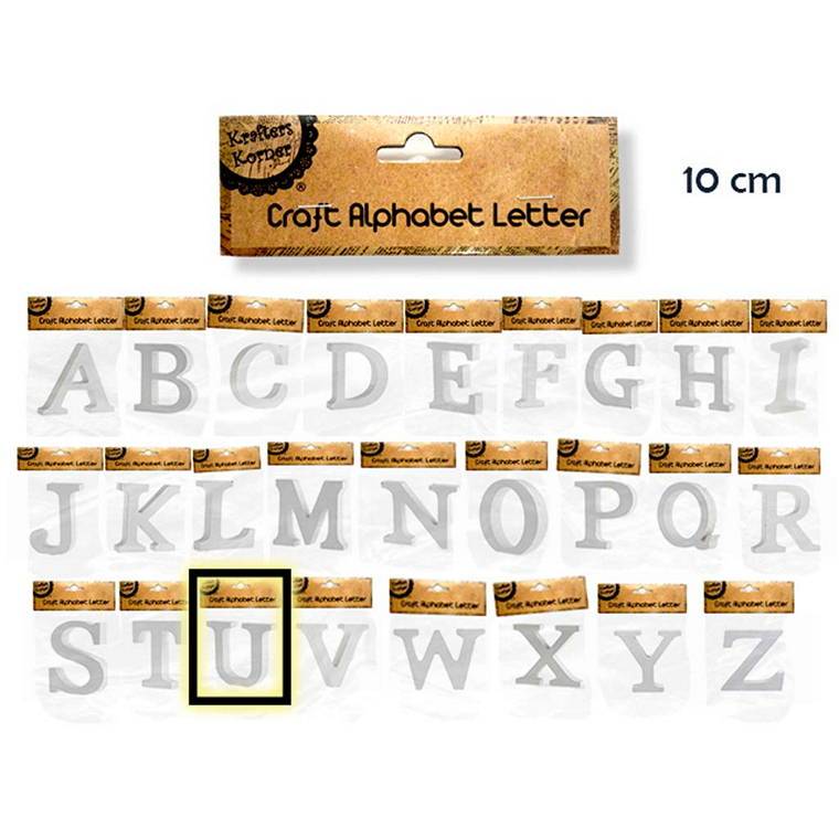 Alphabet Letters, U, 10cm