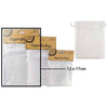 Organza Bag, White 4pk 12x17cm