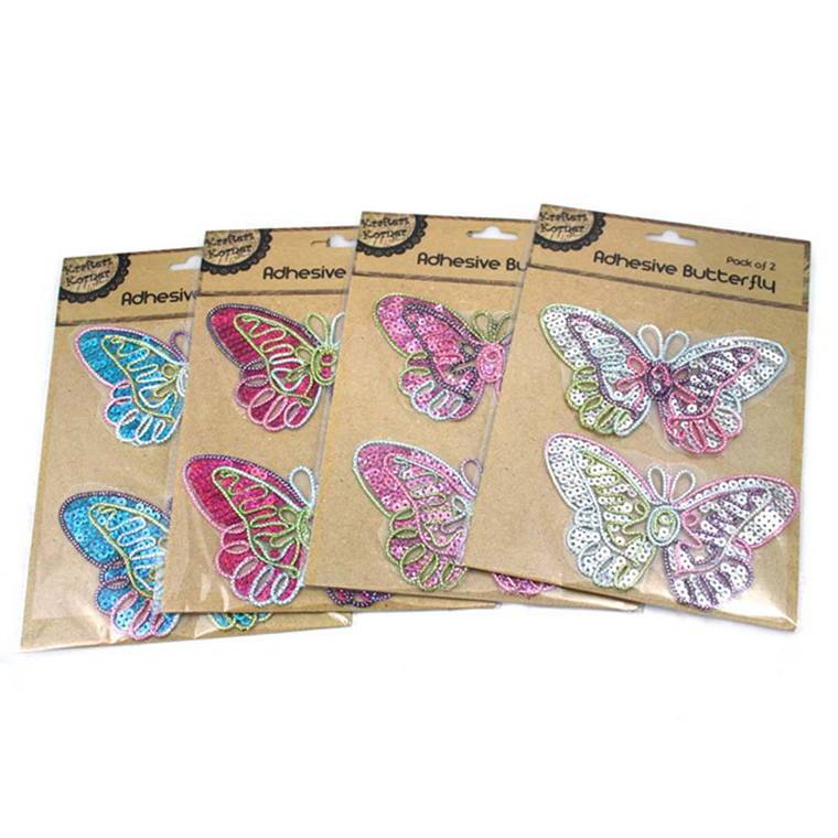 Sequin Butterfly, 6pk