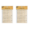 Wood Effect Alphabet Stickers, 1pk