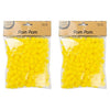 Pom Pom, Yellow, 200pk, 1.5cm