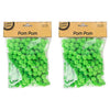 Pom Pom, Green, 200pk, 1.5cm