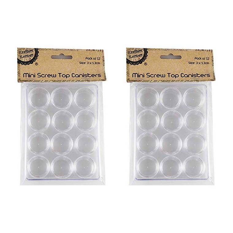 Mini Screw Top Canisters, 12pk