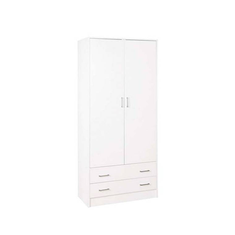 My Home Wardrobe 2 Drawer 2 Door White