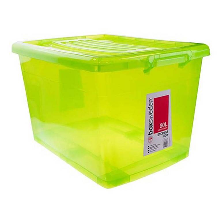 Storage Tub, Heavy Duty, 90L, 4 Assorted