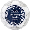 York St Tealight, Unscented, 9 Hour, 18pk