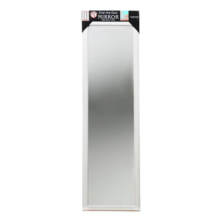 Over the Door Mirror, White, 30X120cm