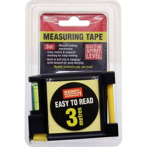 Tape Measure With Level, 3m