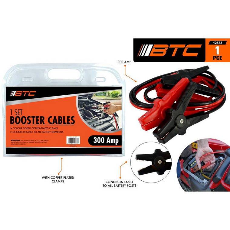 1Pce Car Boostercable 300Amp Colour coded