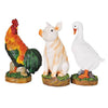 Garden Ornament, Farm Animals,  4 Assorted, Duck, Bunny, Pig, Rooster