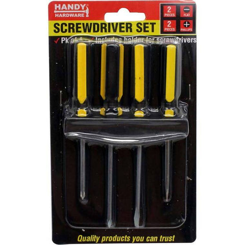 Screwdriver Set with Holder, 4pcs