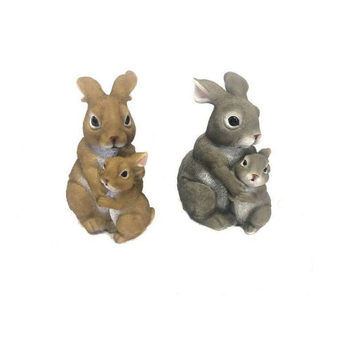 Garden Rabbit Mother and Child, 13.2X9.5X18cm