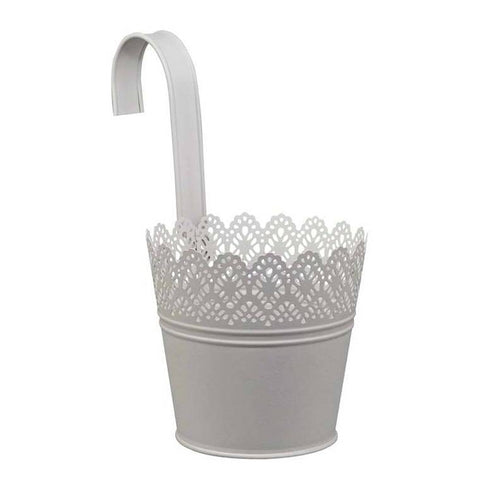 Hanging Bucket with Flower Cutting, 24cm