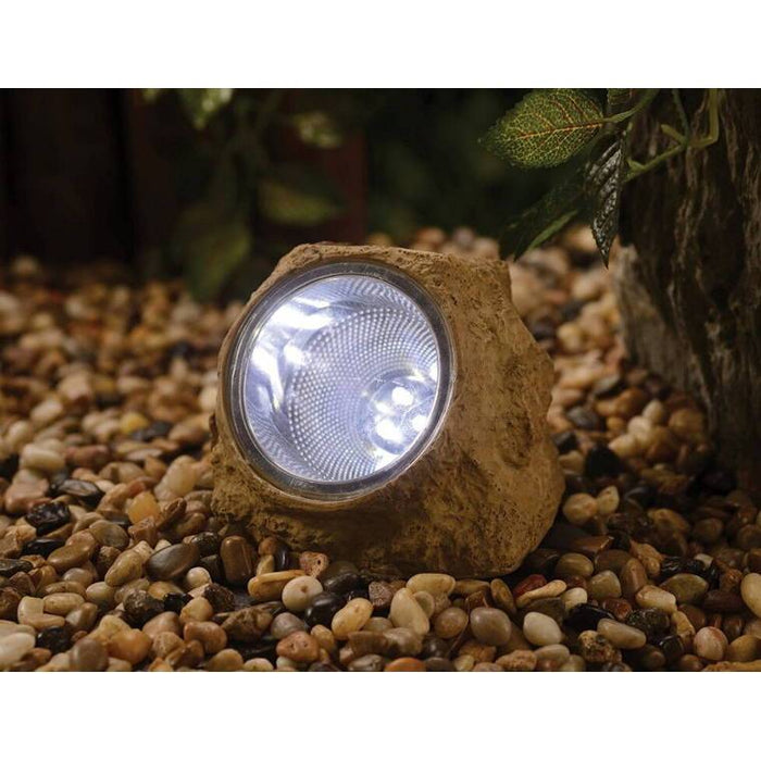 Solar Rock Light, White LED, 3pcs