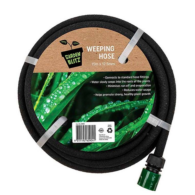 Weeping Hose, Black, 12.5mmX15Mtr