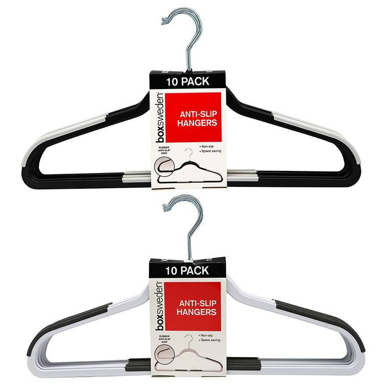 Plastic Hangers with Anti Slip, 10pk, 45cm, 2 Assorted