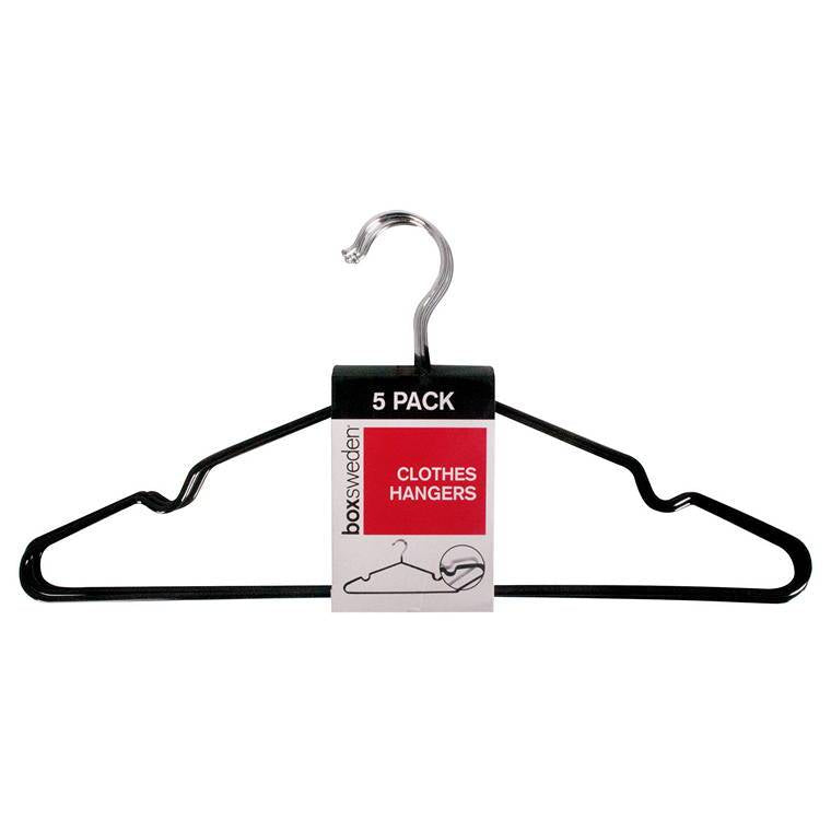 Clothes Hanger, Metal, Non Slip, 5pk, 2 Assorted