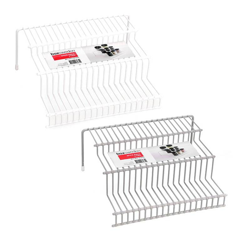 Wire Spice Rack 3 Tier, 26X24X10.5cm, 2 Assorted