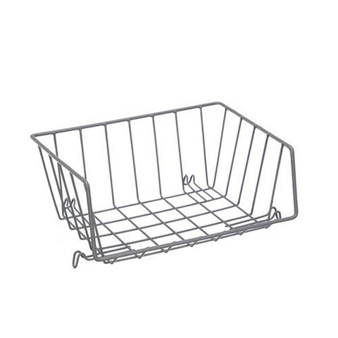 Wire Stackable Storage Basket, 29X22X12cm, 2 Assorted