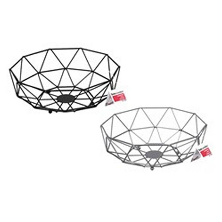 Wire Diamond Fruit Basket, 28x10cm, 2 Assorted