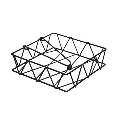 Wire Diamond Napkin Holder, 18.5x18.5x5, 2 Assorted