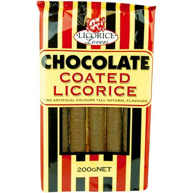 Licorice Lovers Choc Coated Soft Logs, 200g