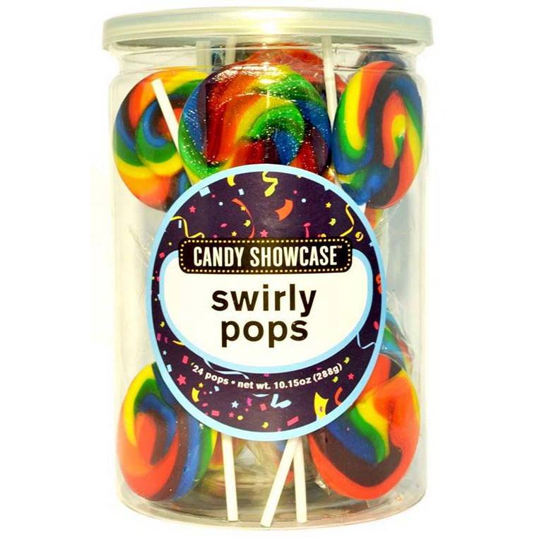 Swirlpop Heart Rainbow, Candy Showcase, 288g