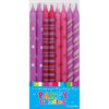 Candle Small Tapered 5Inch 16Pk Pinks