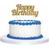 Cake Toper 1Pk Glitter Gold Bday