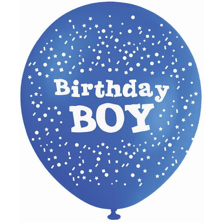 Balloon 10Pk Printed Bday Boy