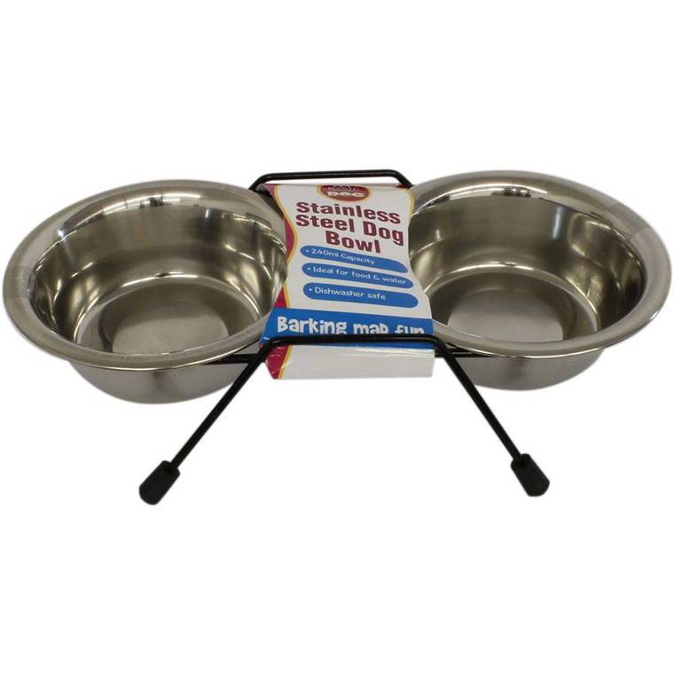 Dog Bowl, Stainless Steel Water and Food