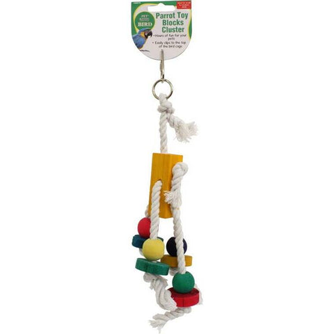 Bird Toy Parrot Cluster, Block Toy