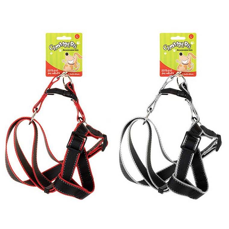 Dog Harness, Reflective, Large, 2 Assorted, 2.5X55 to 90cm