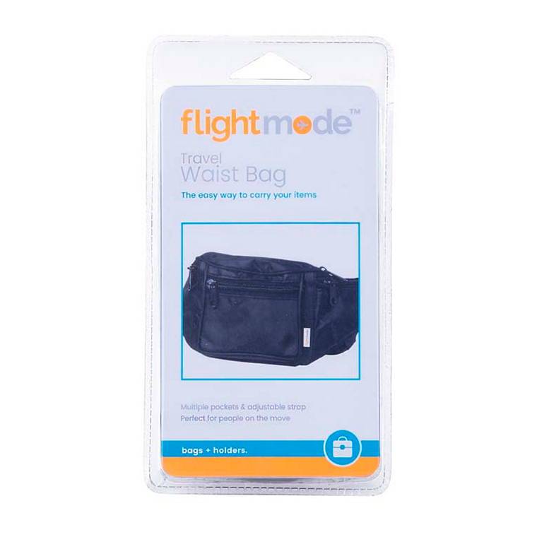 Flight Mode Travel Waist Bag, 4 Compartments