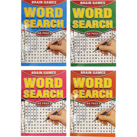 Book, Word Search Brain Games, 160pgs, A6